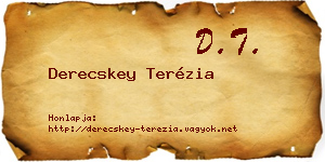 Derecskey Terézia névjegykártya