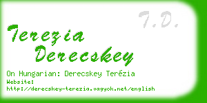terezia derecskey business card